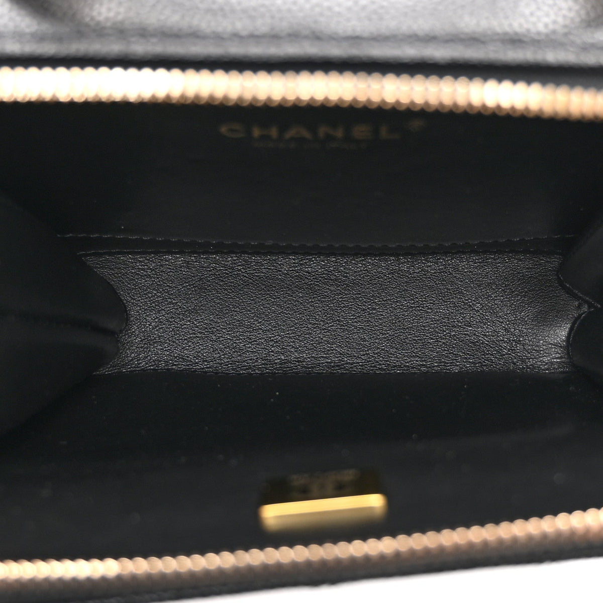 Chanel Caviar Quilted Mini Pick Me Up Vanity Case Black 1976675