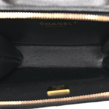 Chanel Caviar Quilted Mini Pick Me Up Vanity Case Black 1976675