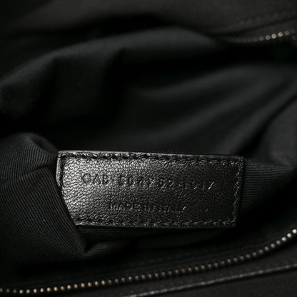Saint Laurent Calfskin Ring Tote Black Brown