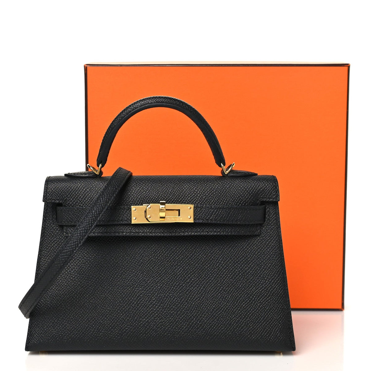 Hermes Epsom Mini Kelly Sellier 20 Black