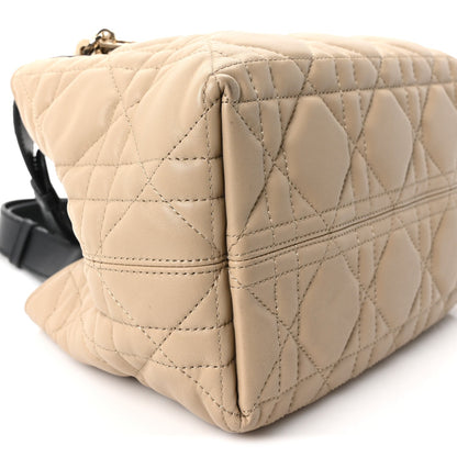 Christian Dior Calfskin Macrocannage Small Toujours Tan Black