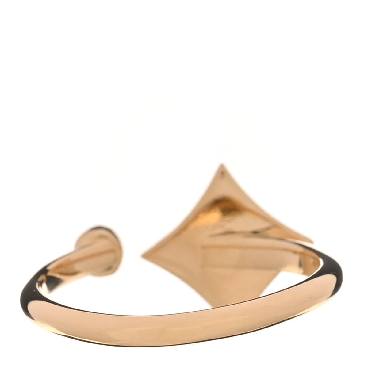 Louis Vuitton 18K Yellow Gold Diamond Onyx Blossom Ring 54 7