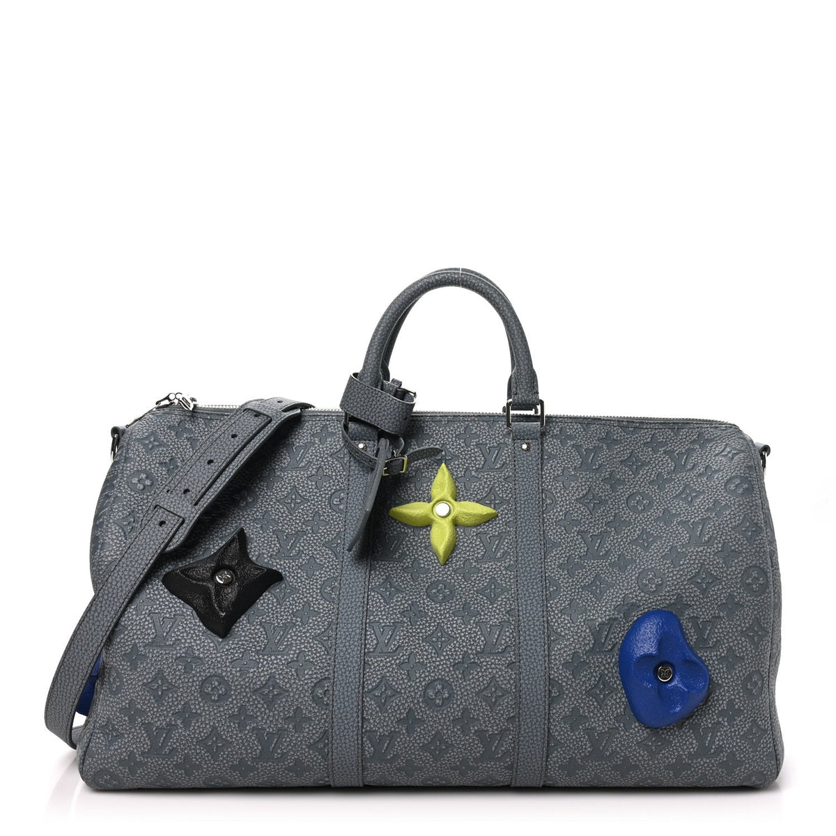 Louis Vuitton Taurillon Monogram Climbing Keepall Bandouliere 50 Granite