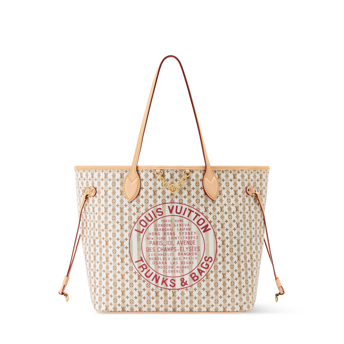 Women's Neverfull MM Banana Monogram Coated Canvas Tote Bag M28457