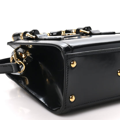 Gucci Polished Calfskin Small Diana Tote Bag Black