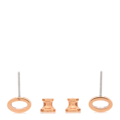 Hermes Rose Gold Lacquered Mini Pop H Earrings New Gold