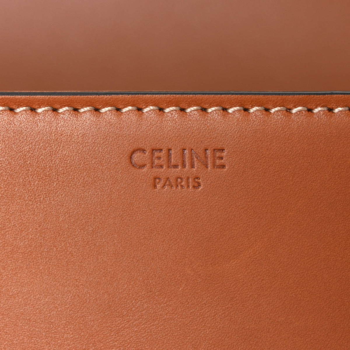 Celine Natural Calfskin Medium Triomphe Bag Tan