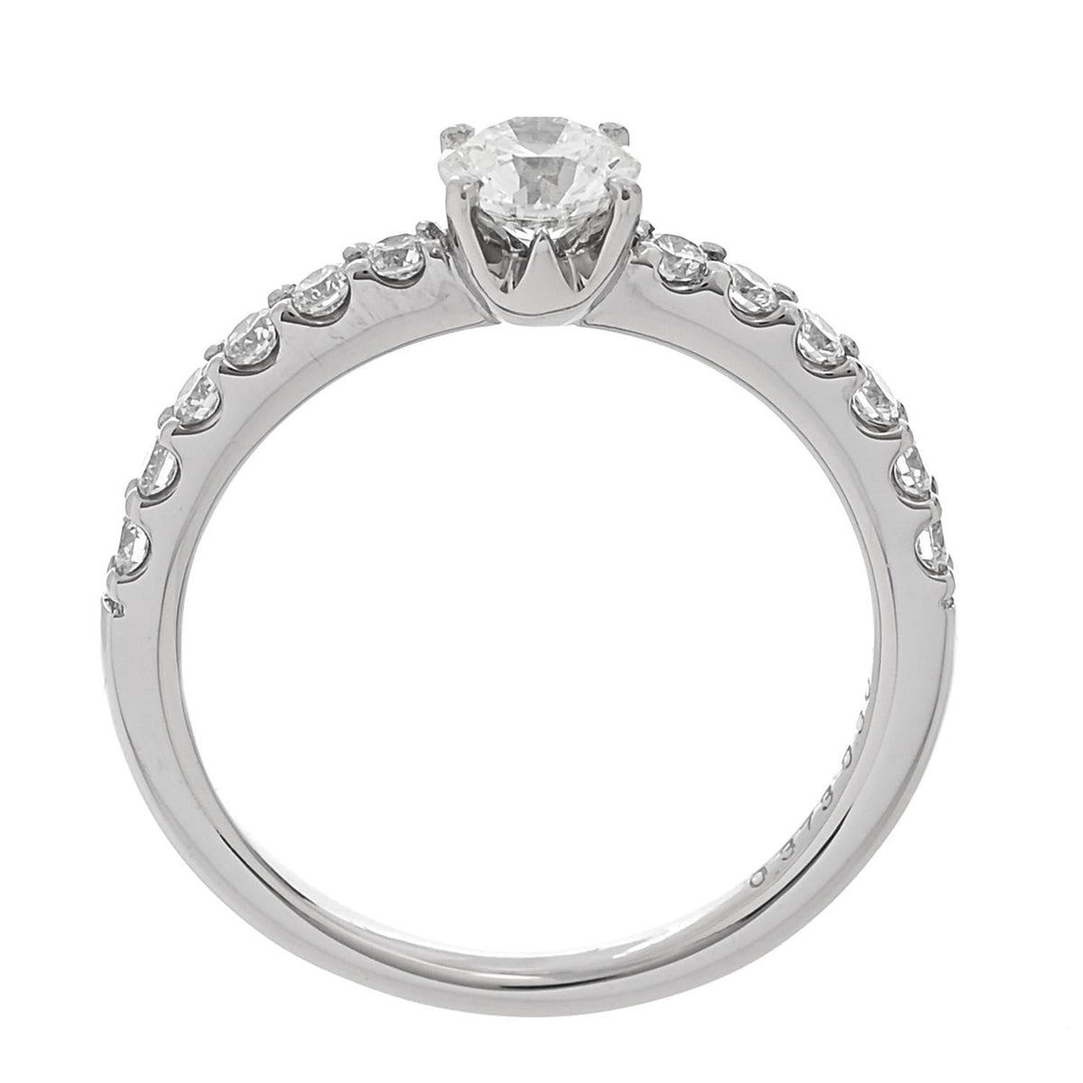 Parker & West Platinum Diamond .37ct Solitaire Ring 49 5