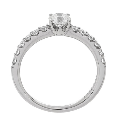 Parker & West Platinum Diamond .37ct Solitaire Ring 49 5
