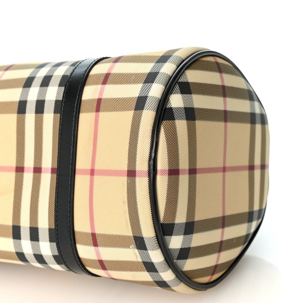 Burberry House Nova Check Barrel Bag Black