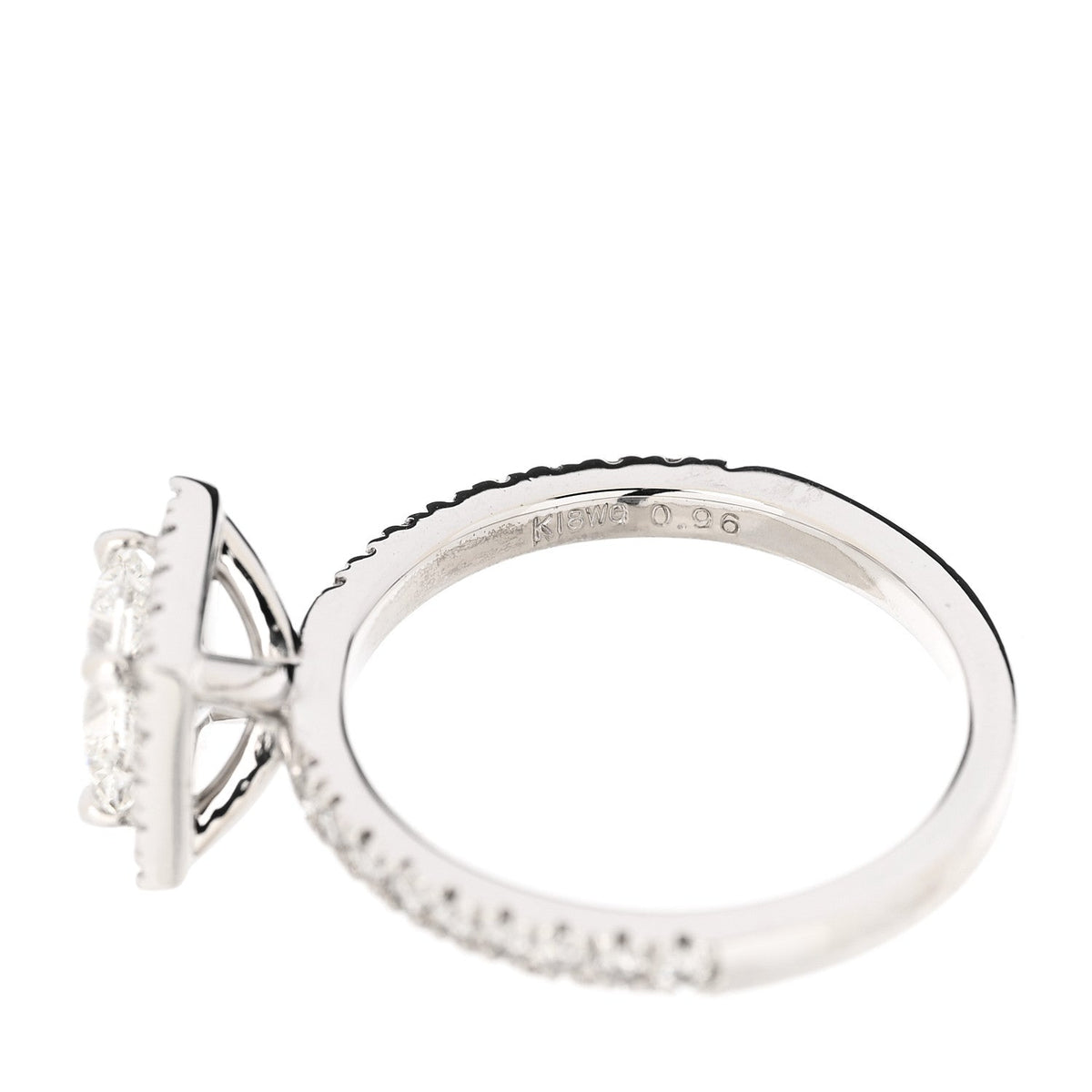 Parker & West 18K White Gold Diamond 0.96ctw Princess Cut Engagement Ring 52 6