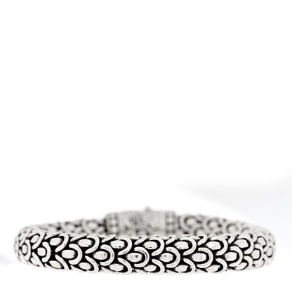 John Hardy Sterling Silver 18K Yellow Gold Diamond 11mm Naga Bracelet