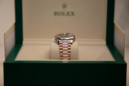 Rolex Oyster 40 mm Chocolate 18k Everose Gold 228235-0053