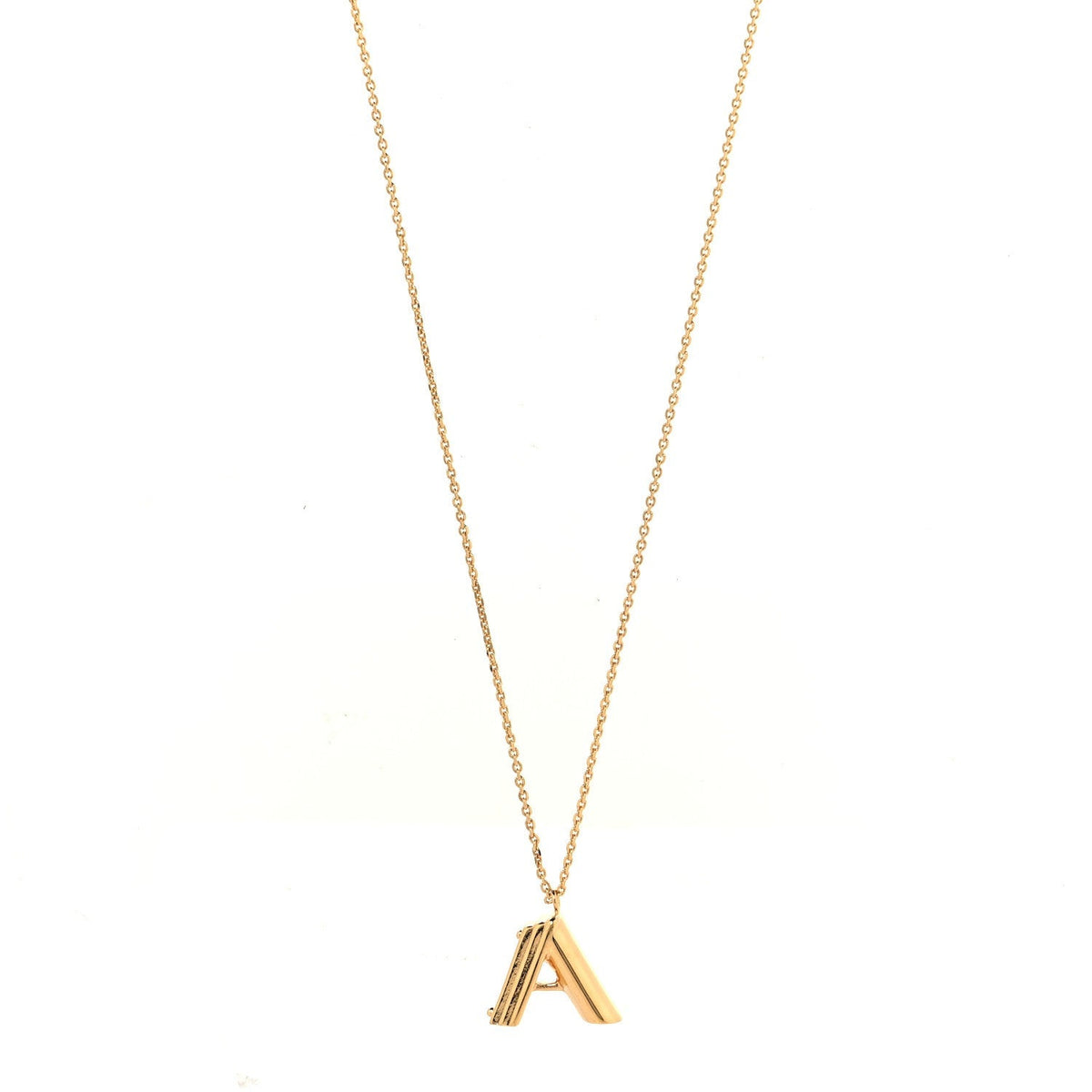 Louis Vuitton Metal LV And Me Letter A Necklace Gold