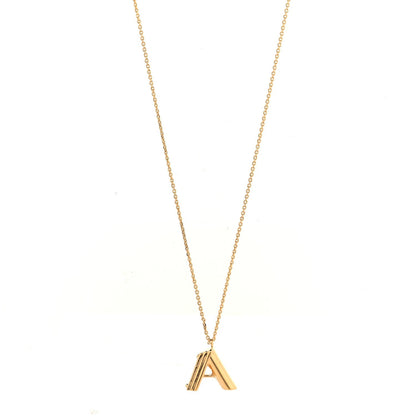 Louis Vuitton Metal LV And Me Letter A Necklace Gold