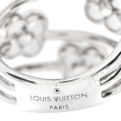 Louis Vuitton Silver Flower Full Ring S 49 5