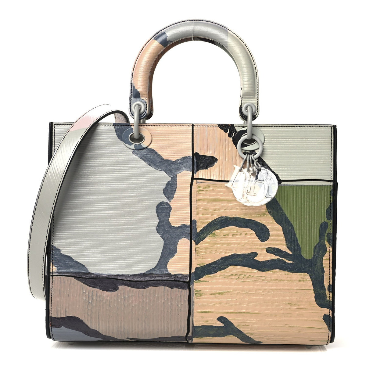 Christian Dior x LI SONGSONG Calfskin Patchwork Large Lady Dior Art Multicolor