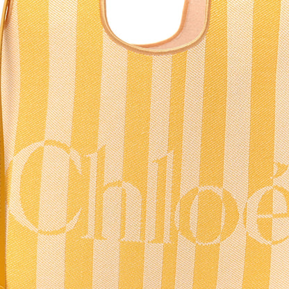 Chloe Jacquard Calfskin Stripy Small Tote Radiant Yellow