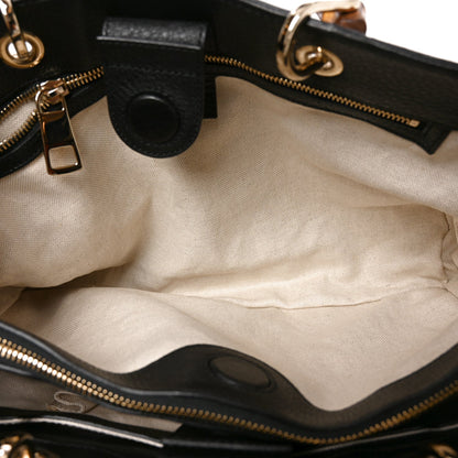 Gucci Pony Hair Cheetah Print Medium Bamboo Shopper Tote Bag