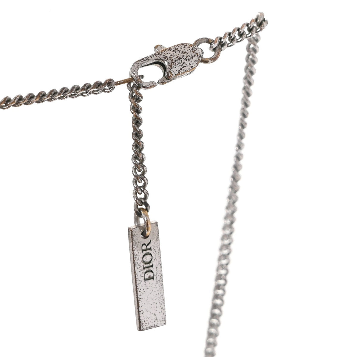 Christian DiorX SORAYAMA Metal Logo Necklace Silver Gold