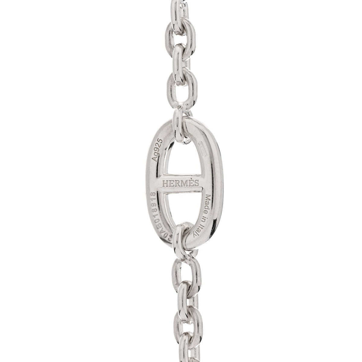 Hermès Sterling Silver Farandole 120 Necklace