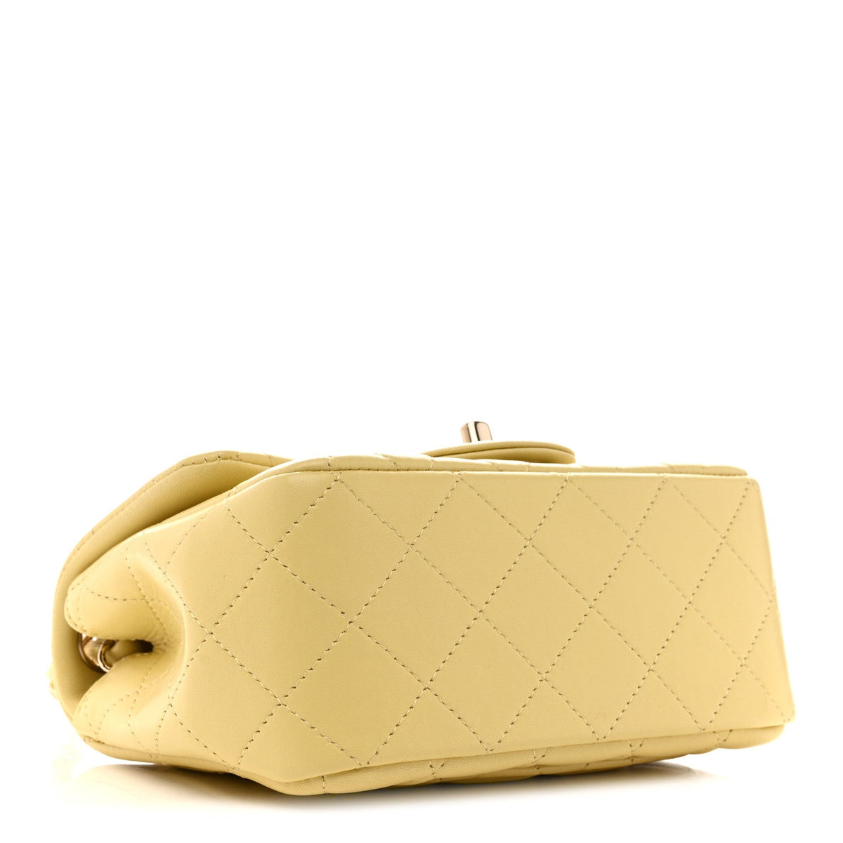Chanel Lambskin Quilted Mini Square Flap Bag Light Yellow 1871452