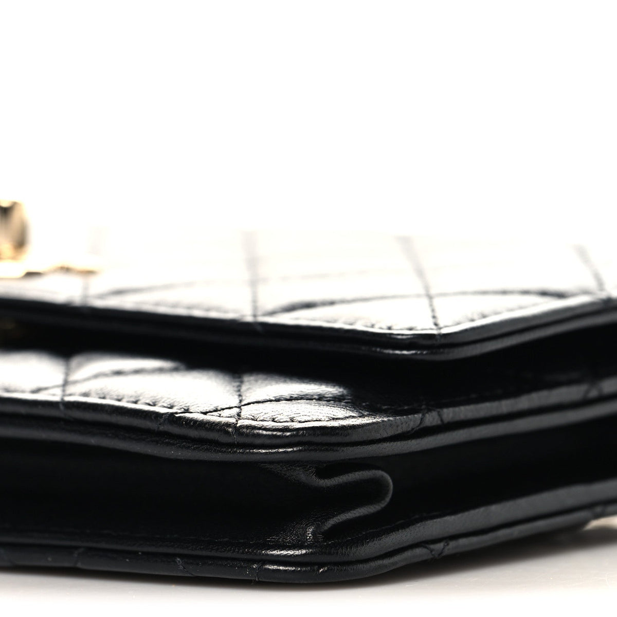 Chanel Lambskin Quilted Trendy CC Wallet On Chain Black