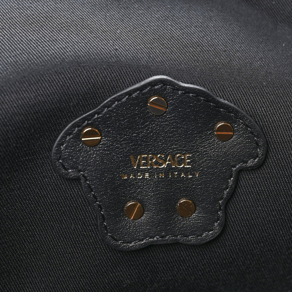 Versace Canvas Underwater Medusa Tote Black Multicolor