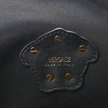 Versace Canvas Underwater Medusa Tote Black Multicolor