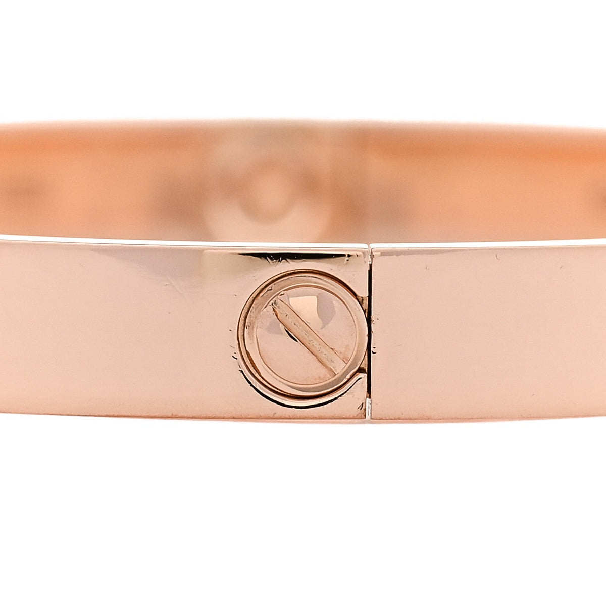 Cartier 18K Pink Gold 4 Diamond LOVE Bracelet 17