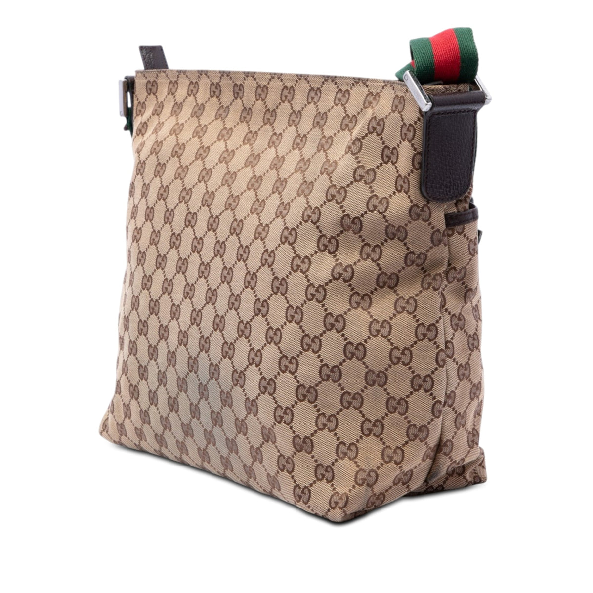 Front Pocket Web Messenger GG Canvas Medium