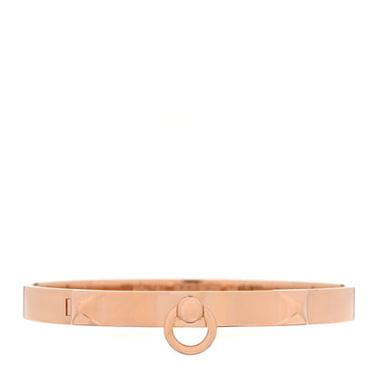 Hermes 18K Rose Gold PM Collier De Chien Bracelet XS