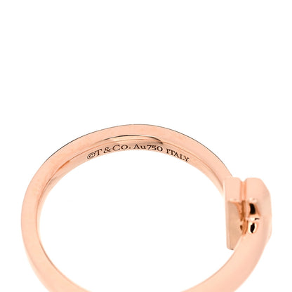Tiffany 18K Rose Gold Diamond 2.5mm T T1 Ring 50 5.5