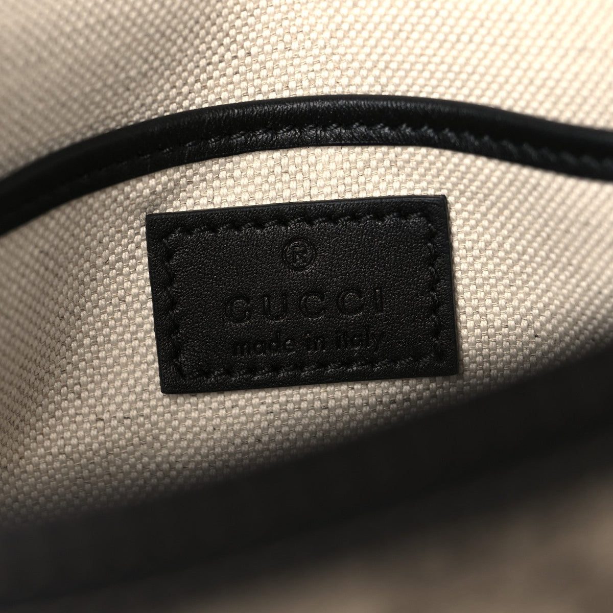 Gucci GG Supreme Horsebit 1955 Small Shoulder Bag Beige Black