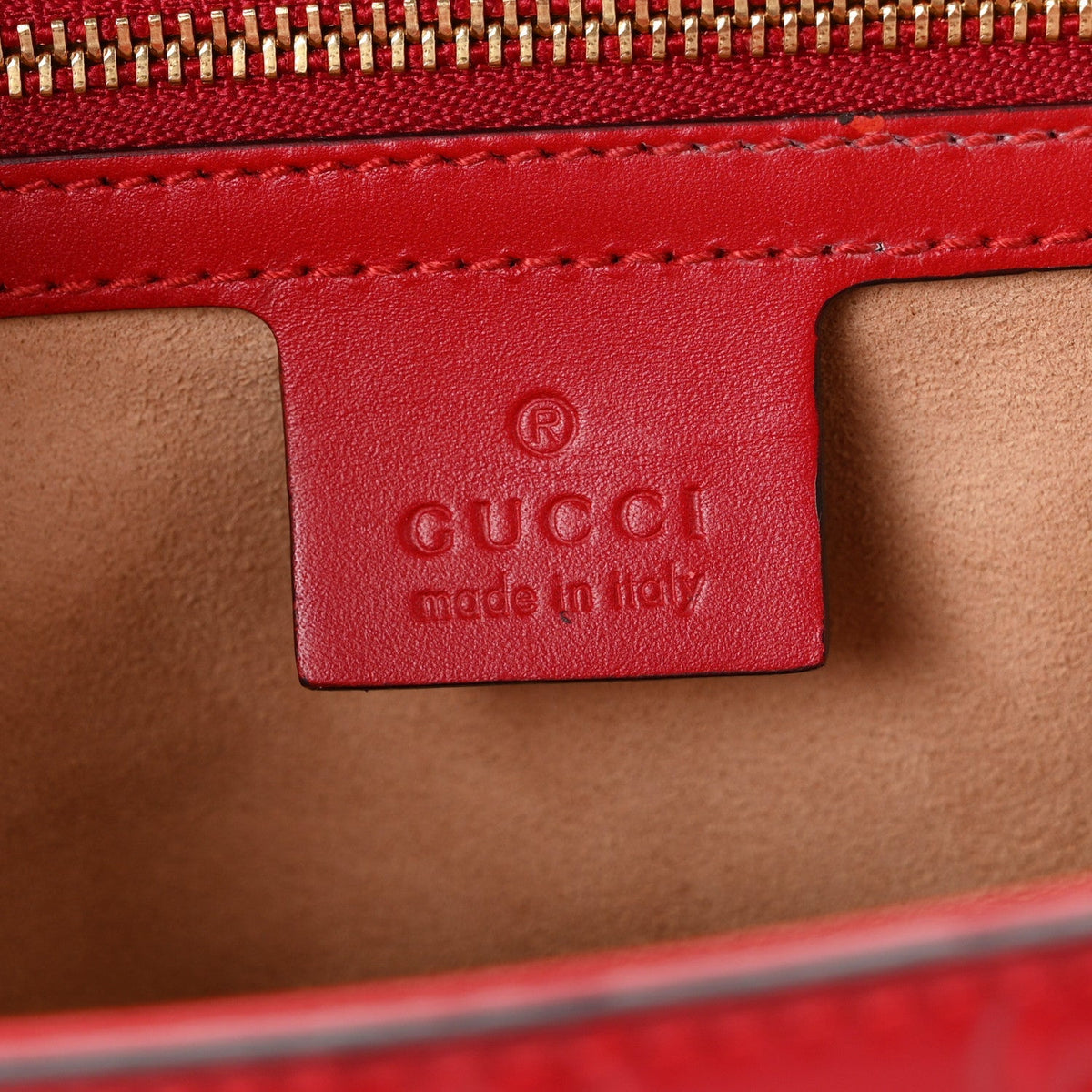 Gucci Guccissima Medium Padlock Shoulder Bag Hibiscus Red 1980302