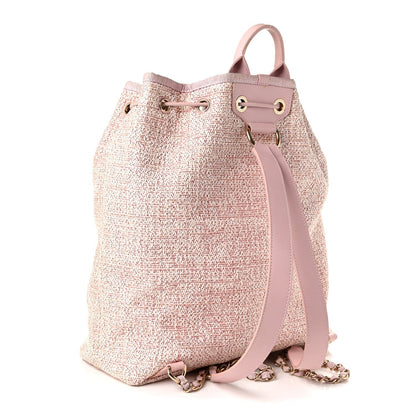 Chanel Canvas Large Deauville Backpack Pink