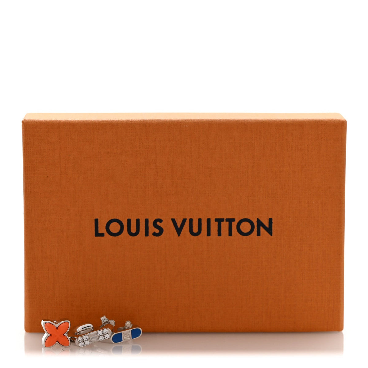 Louis Vuitton Metal Crystal Beads Earrings Set of 3 Multicolor