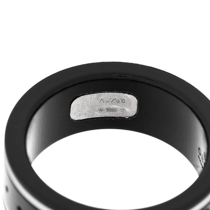Gucci 18K White Gold Synthetic Corundum 7mm Icon Band Ring 49 4.75