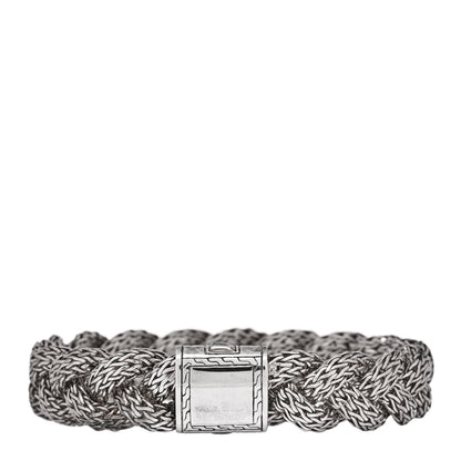 John Hardy Sterling Silver 14mm Braided Classic Chain Bracelet 16.5cm