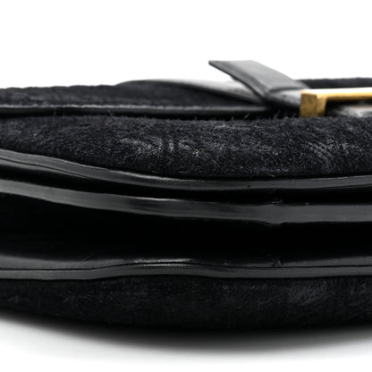 Saint Laurent Suede Le Monogramme Satchel Black