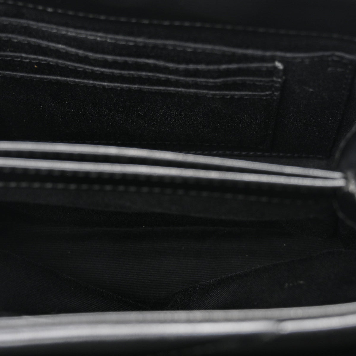 Saint Laurent Calfskin Y Quilted Monogram Toy Loulou Crossbody Bag Black