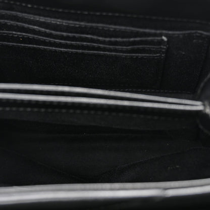 Saint Laurent Calfskin Y Quilted Monogram Toy Loulou Crossbody Bag Black