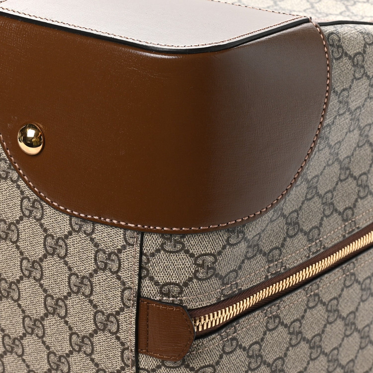 Gucci GG Supreme Retro Interlocking G Large Duffle Bag Brown Sugar