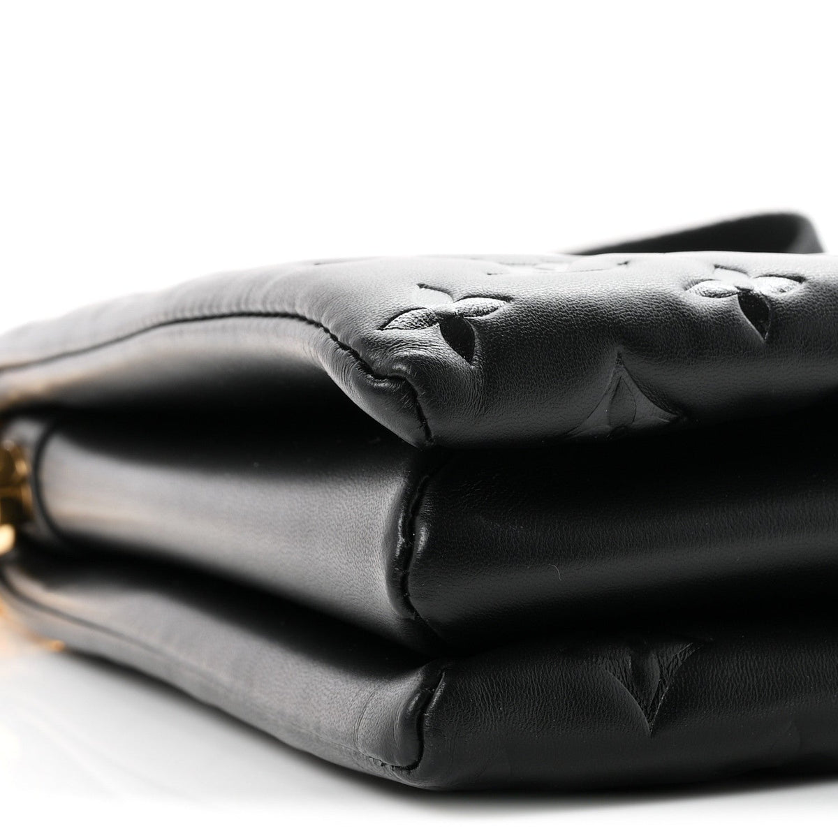 Louis Vuitton Lambskin Embossed Monogram Coussin MM Bag Black 1977732