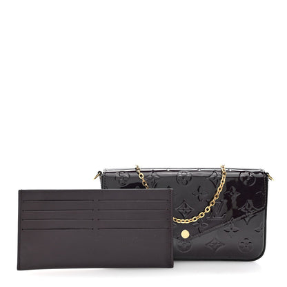 Louis Vuitton Vernis Pochette Felicie Chain Wallet Amarante 1987769