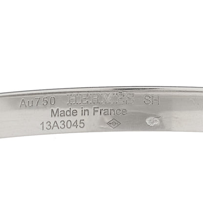 Hermes 18K White Gold Diamond PM Kelly Bracelet SH