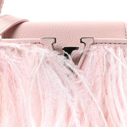 Louis Vuitton Ostrich Feather Capucines Mini Pink