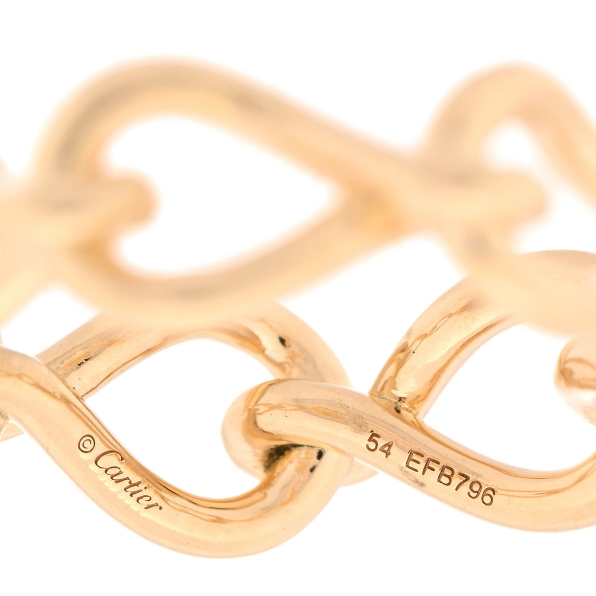Cartier 18K Yellow Gold Maillon Infini Ring 54 7
