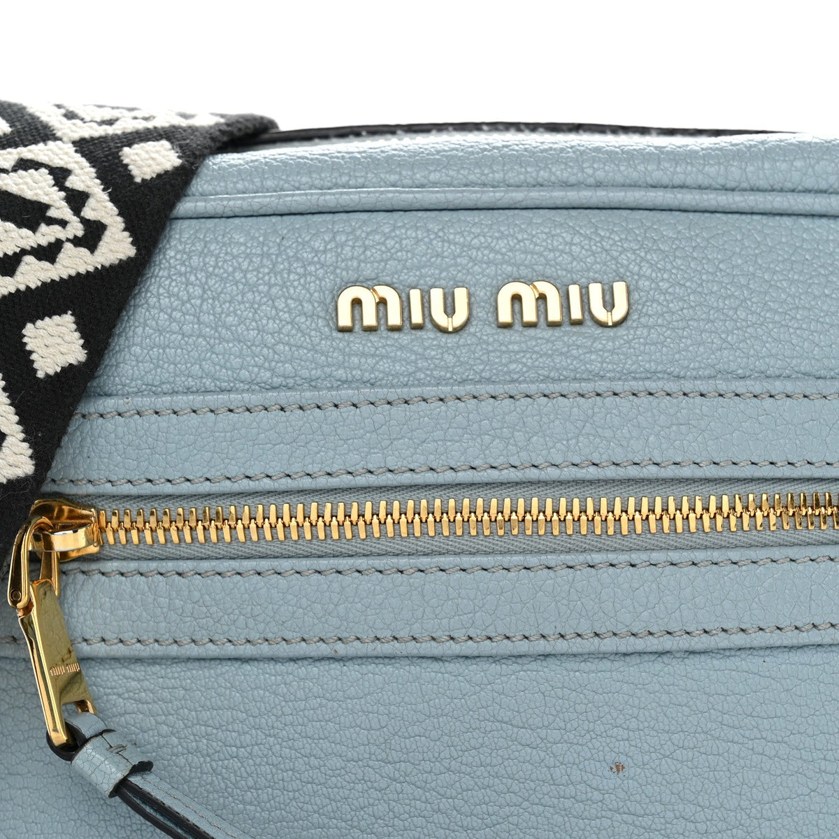 Miu Miu Madras Jacquard Camera Bag Lago