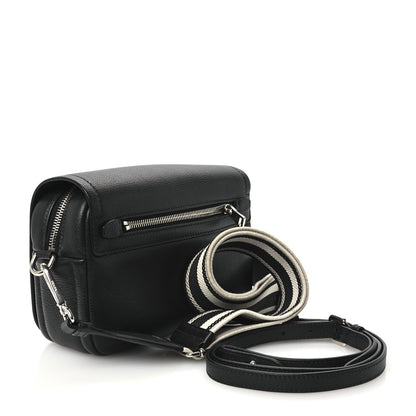 Prada Vitello Daino Soft Flap Crossbody Black